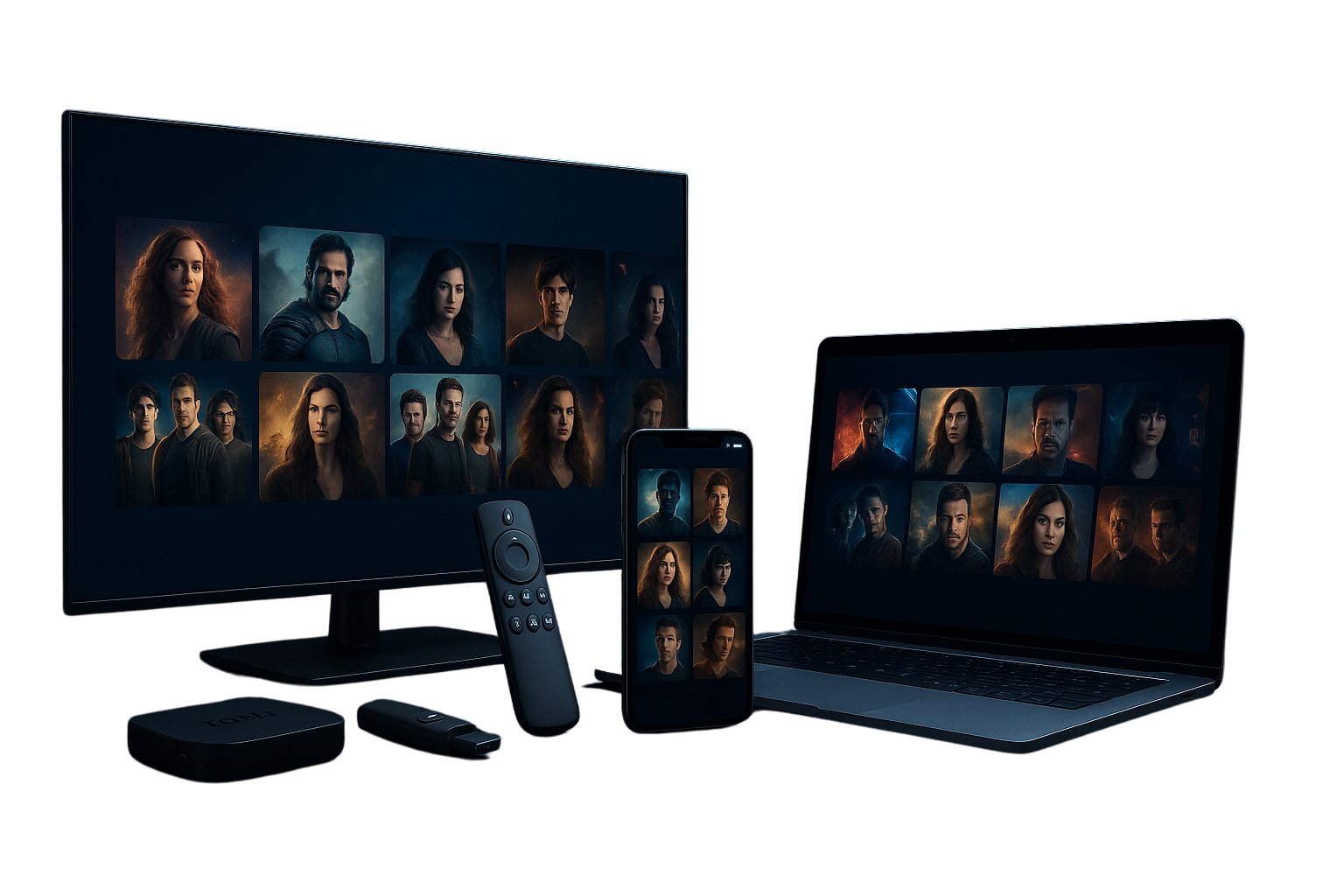 smart tv, android tv box, firestick, roku, phone and laptop streaming iptv content in the USA